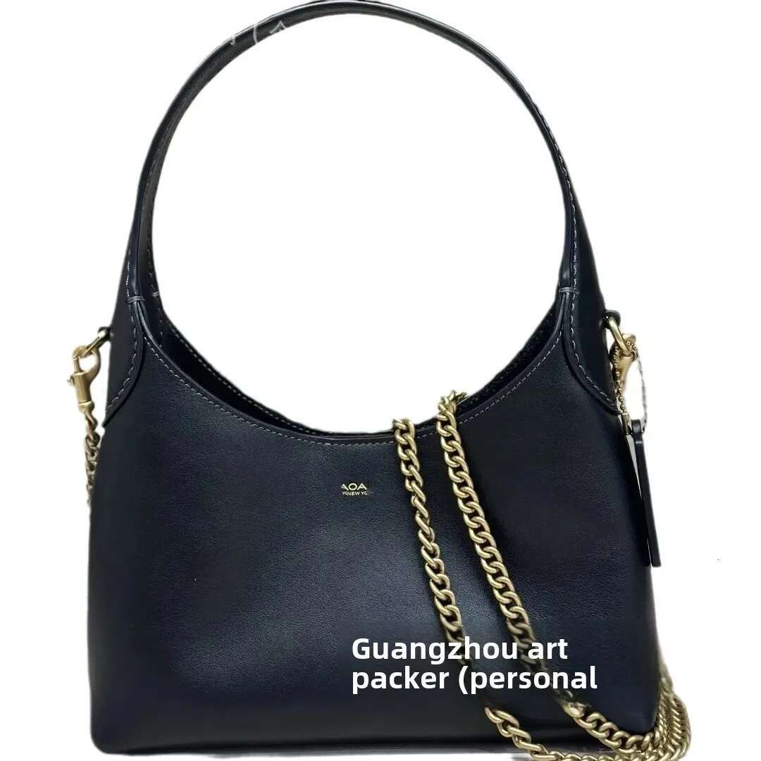 New Fashionable Versatile Brooklyn Handbag Vintage Simple Underarm Single Shoulder Women's Crossbody Bag Motorcycle Equipmen