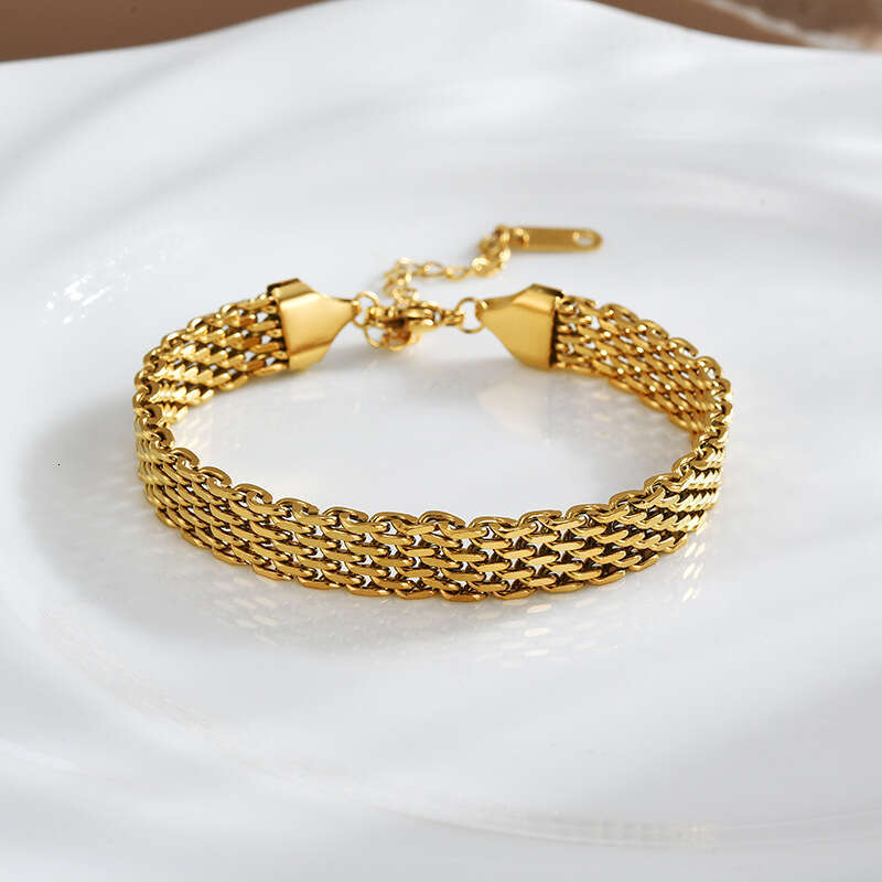 Women's Designer Collarbone Weave Bracelet - Thick Titanium Steel Snake Bone Chain Jewelry