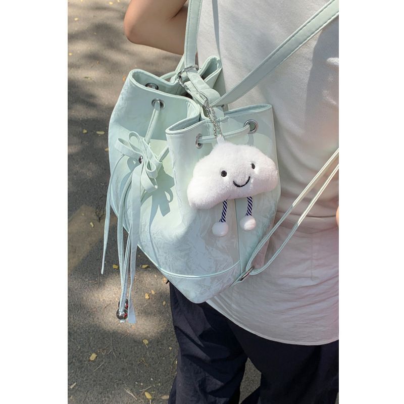 Bucket Bag for Women Stylish Summer Shoulder Backpack Large Capacity Casual Daypack