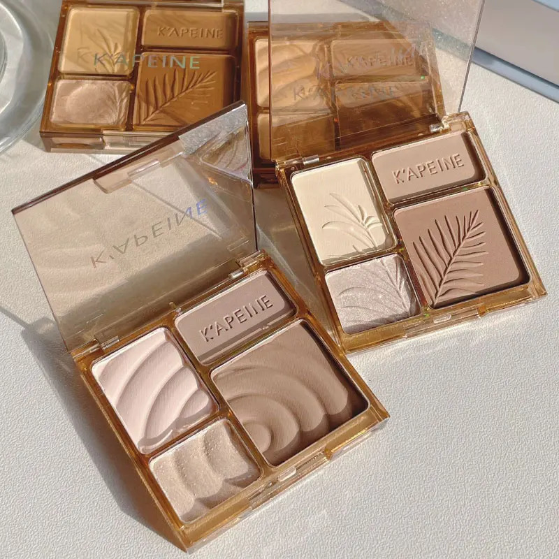 3D Contouring Bronzer Cosmetics Brightening Beige Matte Highlights Palette Fourcolor Eye Shadow Nose Powder Makeup 250219