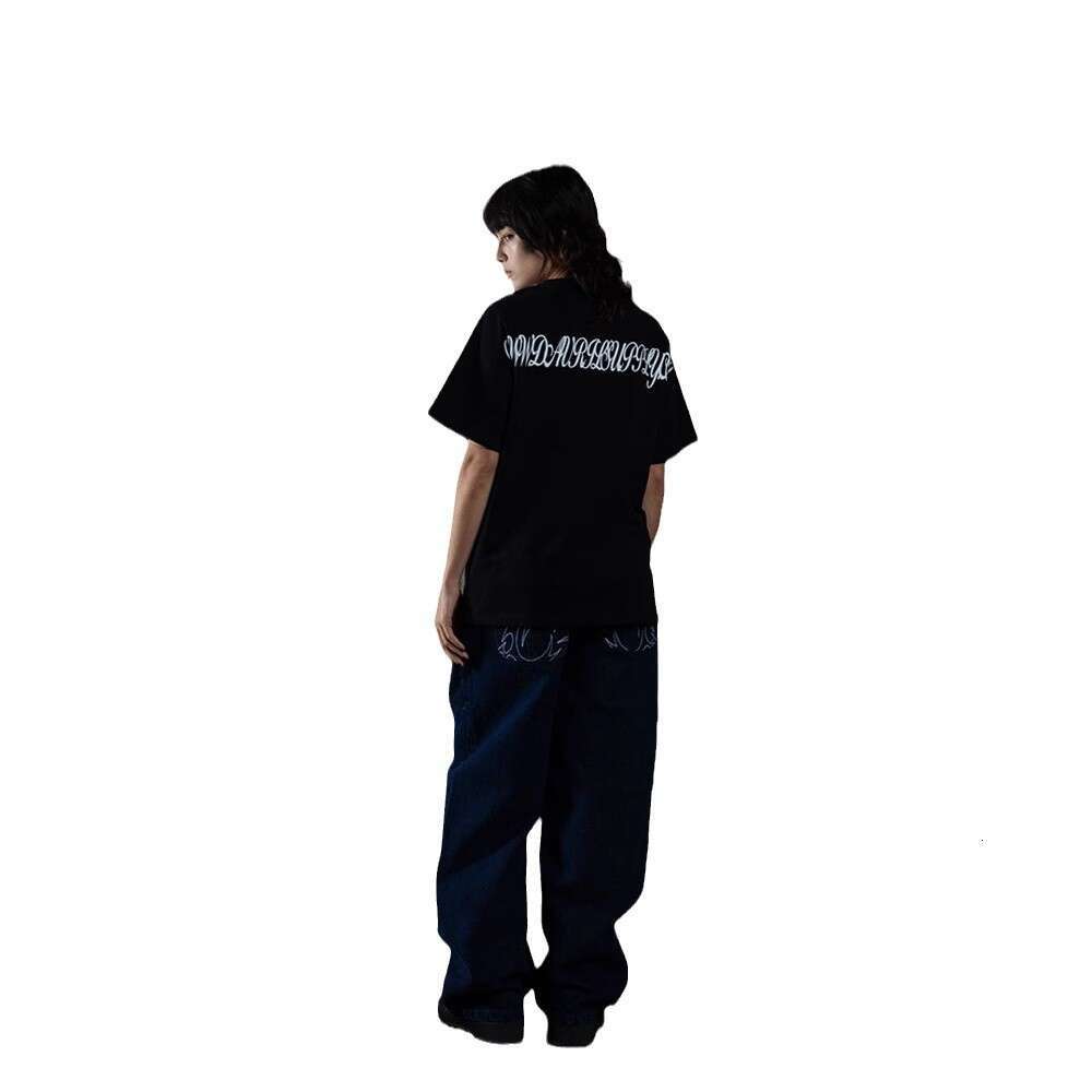 Summer Trendy Printed Letter Fashion Versatile Short Sleeve T-shirt Top for Men and Women 2025