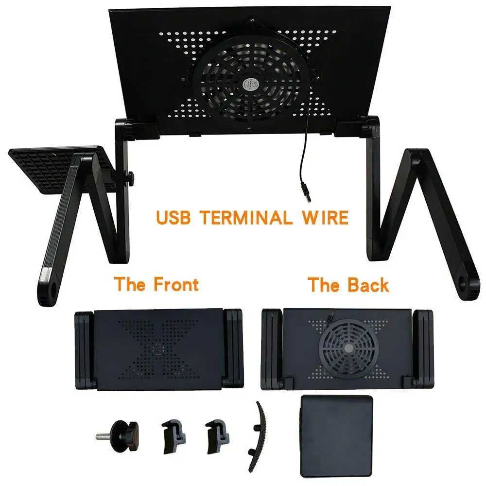 Laptop Stand Table With Mouse Pad Adjustable Folding Ergonomic Design Stands Notebook Desk For Macbook Netbook Ultrabook TabletXJ220228