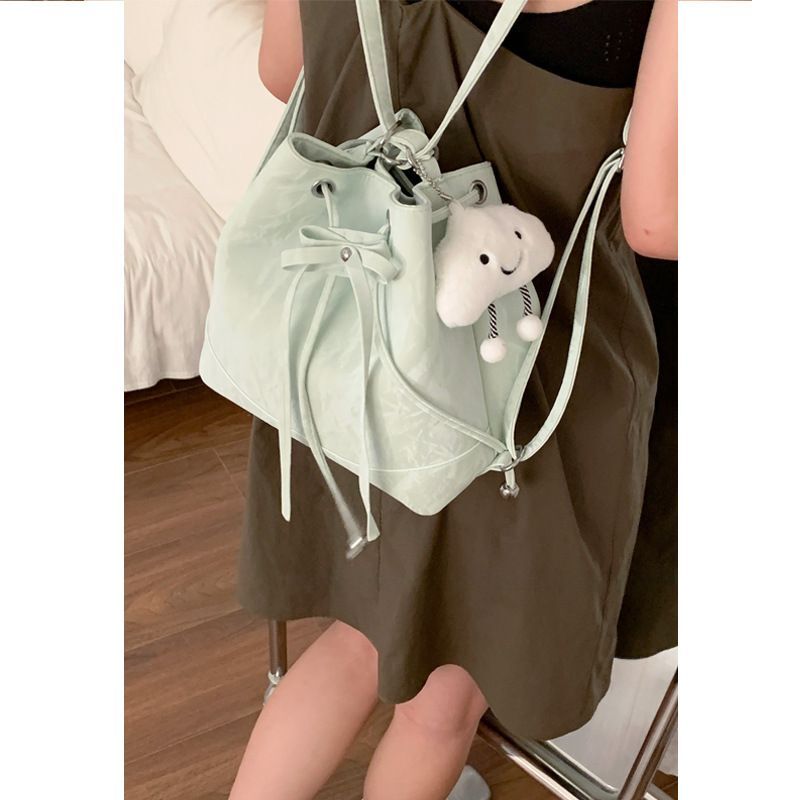 Bucket Bag for Women Stylish Summer Shoulder Backpack Large Capacity Casual Daypack