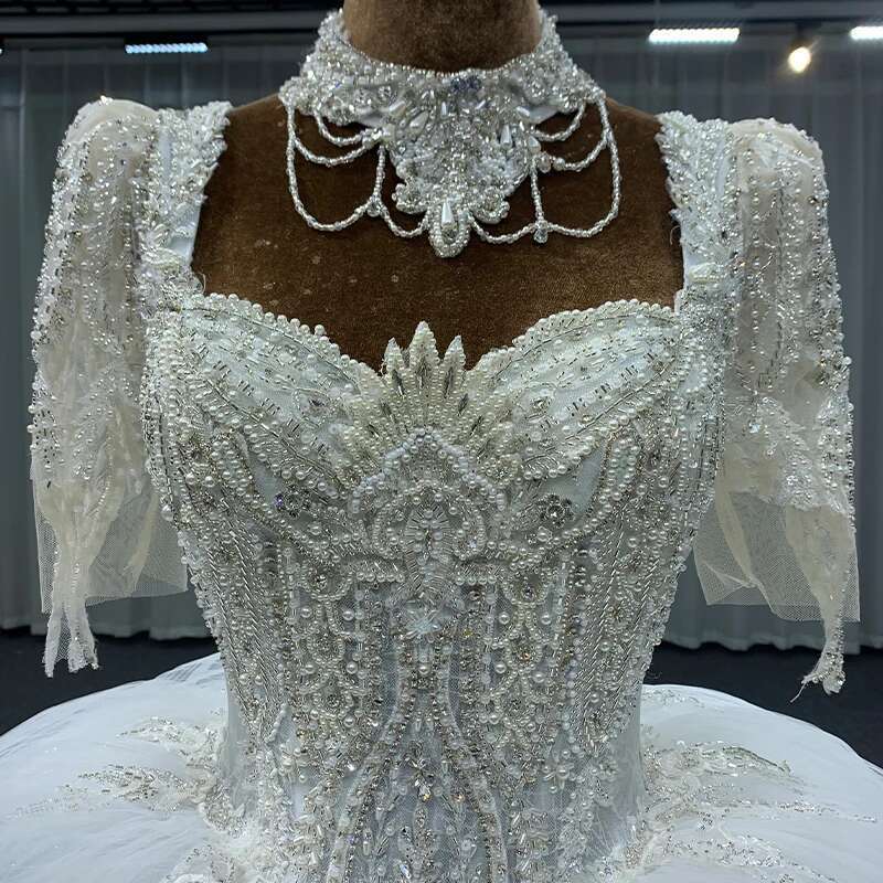 custom elegant organza dance pearls ribbons mn197 wedding dress
