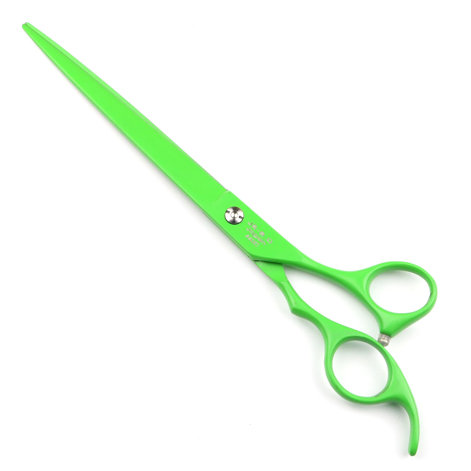 8 inch green hair scissors 440C steel barber cutting scissors 250227