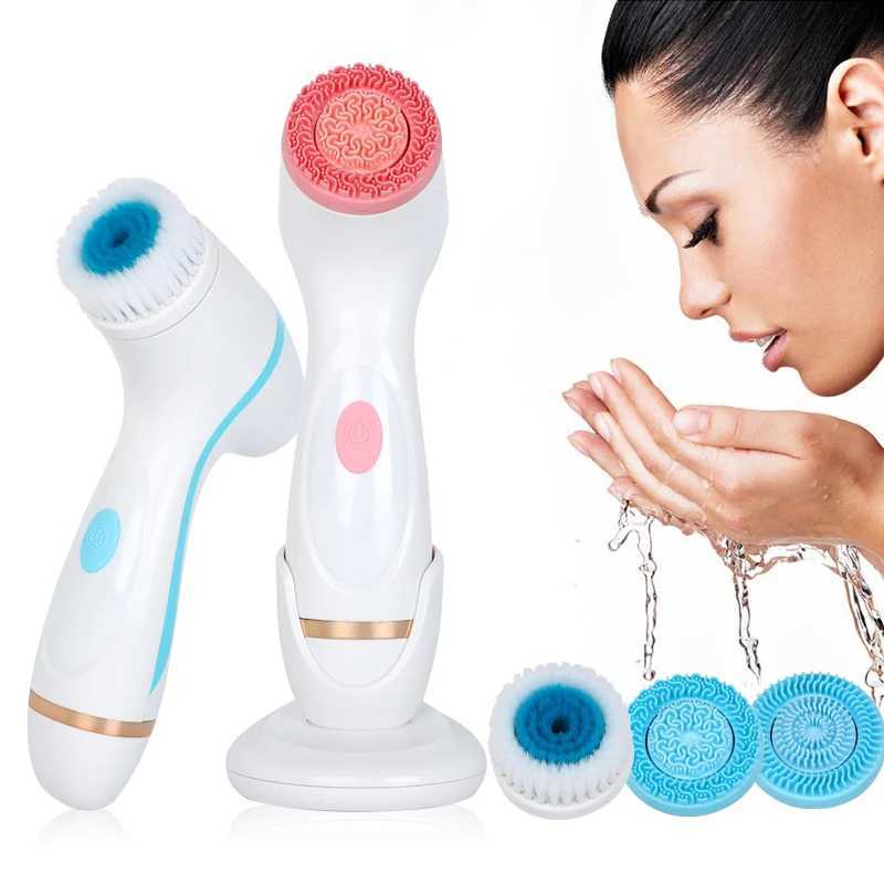 Facial Cleansing Brush Face ScrubberBattery version Spin Cleanser Device Waterproof Cleaning Exfoliation Rotating Spa Machine W250228