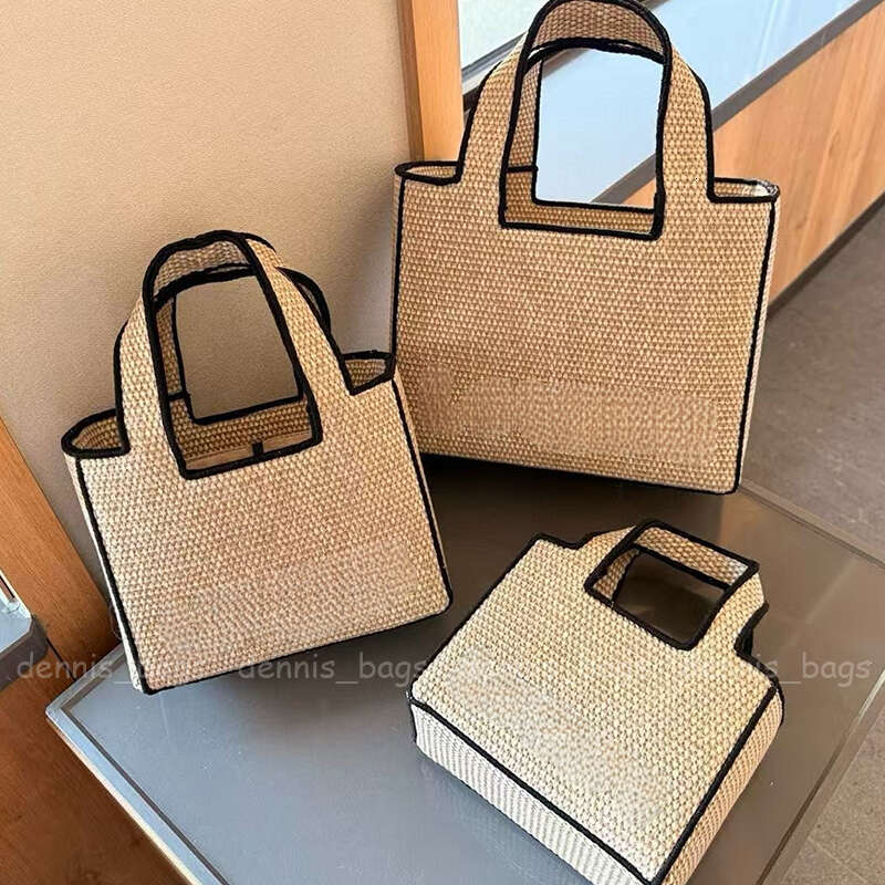 Tote bag Woman Beach fashion Handbags Straw Shoulder Crossbody Bags Mini Font Fashion Tote In New Summer Seaside Ladies Woven Bag