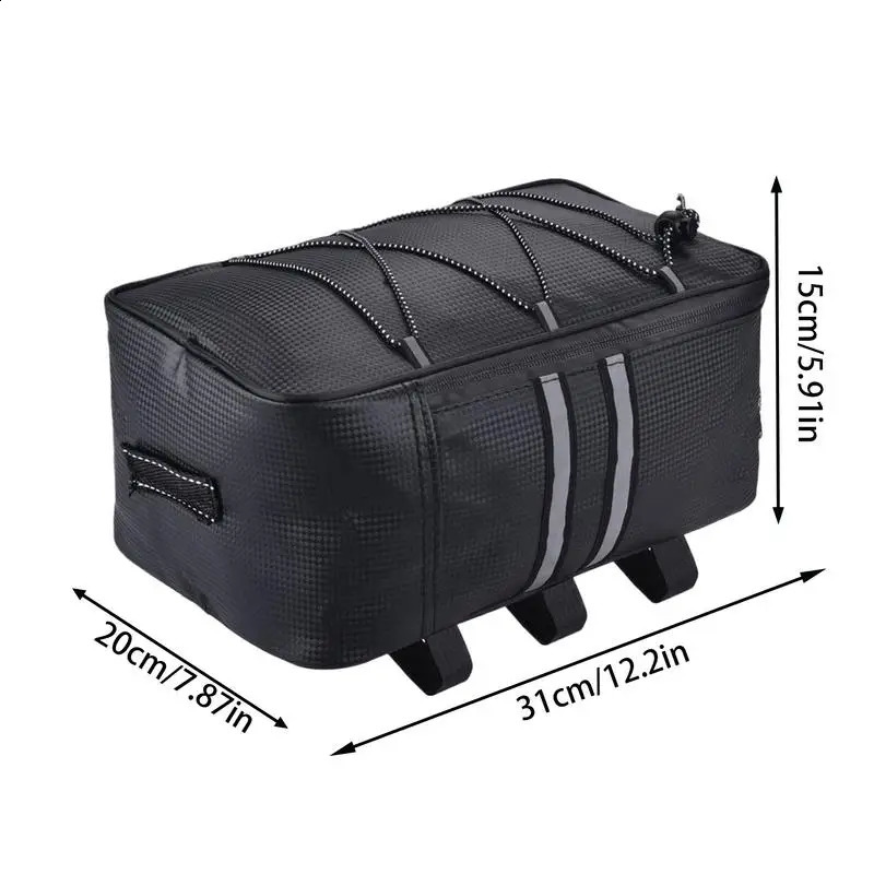 Ship from US Saddle Bag Cycling Electric Scooter Seat Pouch With Reflective Strips Backseat Storage Pack For Outdoor 250228FBB