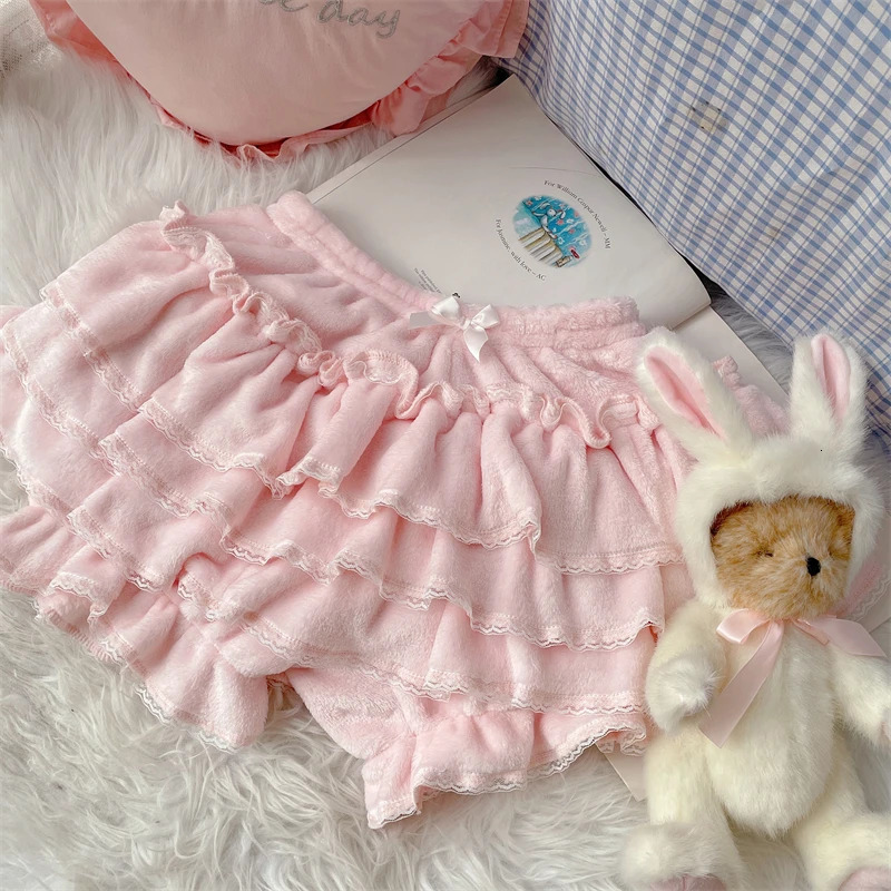 Japanese Lolita Kawaii Short Pants Women Bow Pleated Sweet Shorts Female Korean Fashion Elegant Casual Y2k Cute Shorts 250227