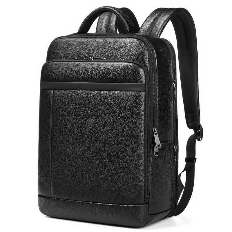 Leather Backpack Mens Laptop Bag Fashion Backpack Business Leisure Travel Cycling Bag Document Single-shoulder Briefcase Z250224