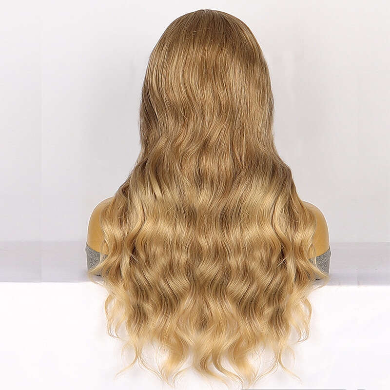 HD Front Lace Wig Front Lace Wig Female White Long Curly Hair Synthetic Headband Lace Wigs Gradient Gold