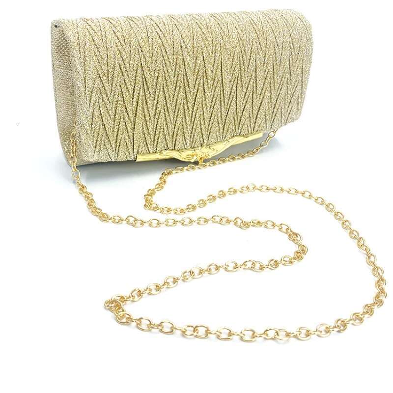 Evening Glitter Wedding Clutch Fashion Ladies Shoulder Crossbody Bag Chain Sequins Decoration PU Material