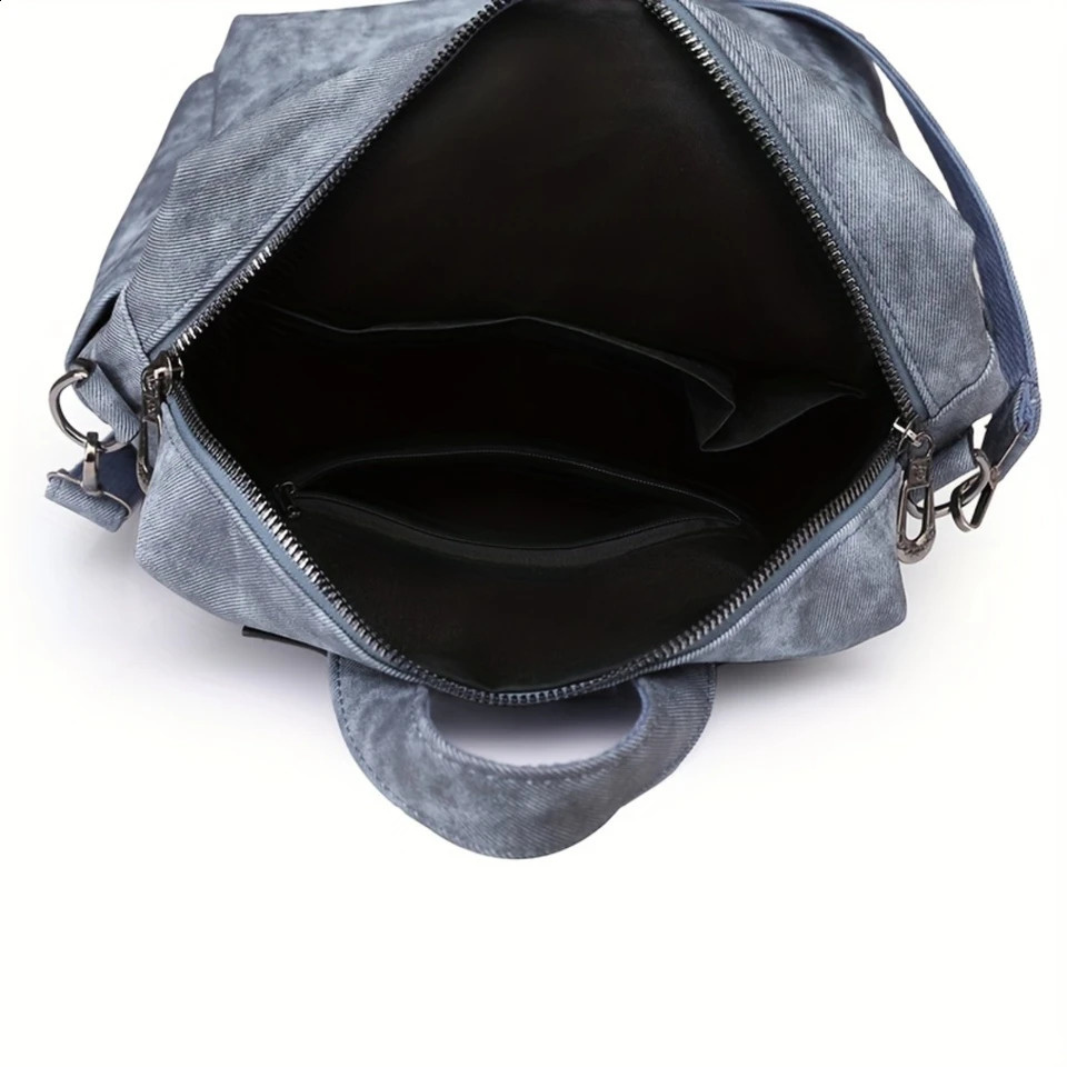 Ship from US Vintage PU Leather Backpack Purse Stylish TwoWay Bag for Women Teens Spacious Versatile Daypack Travel Work Scho 250304FBB
