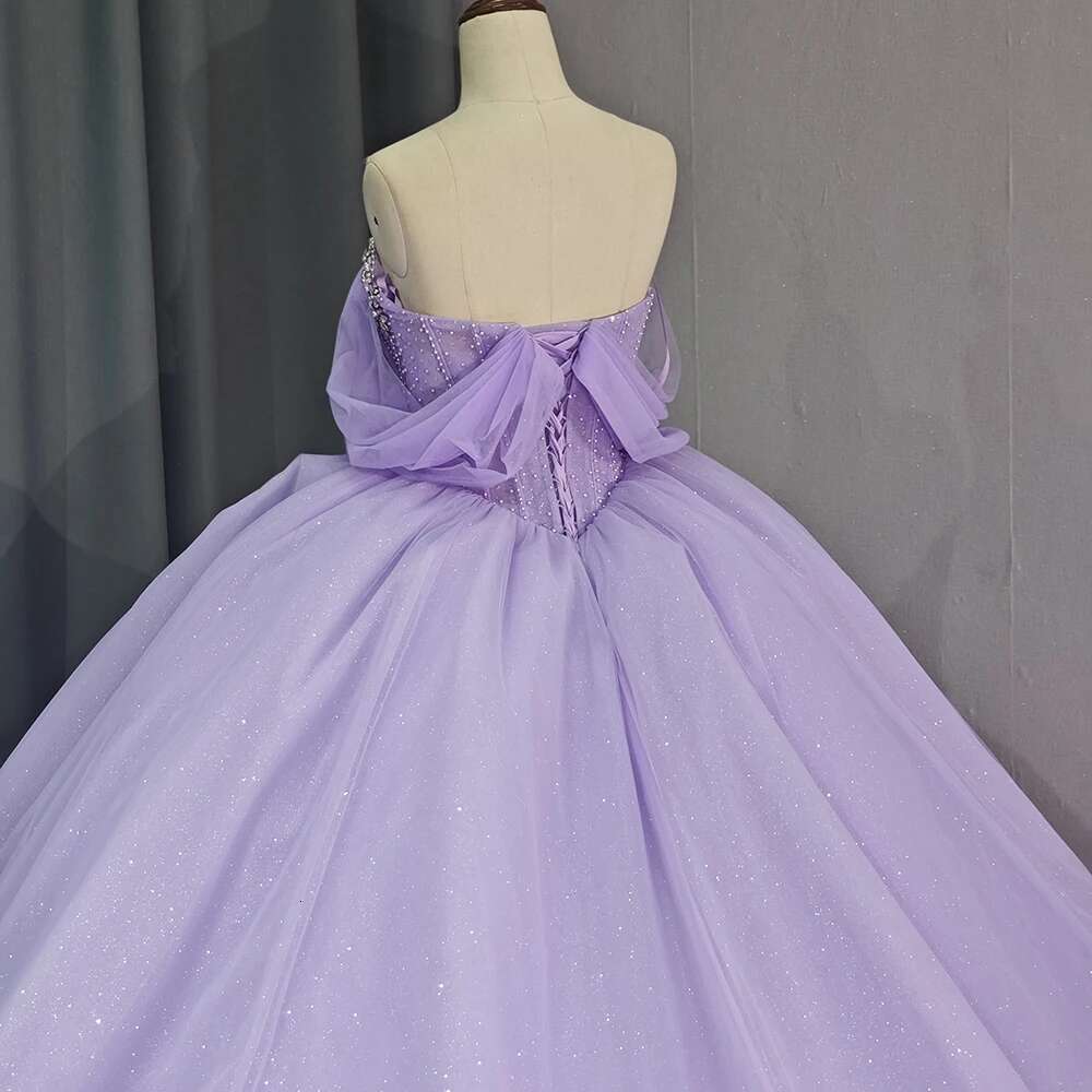 Exuberant Purple Quinceanera Dresses Beads Pleated Mexican Ball Gown 2025 Custom Birthday Dress 15 Years