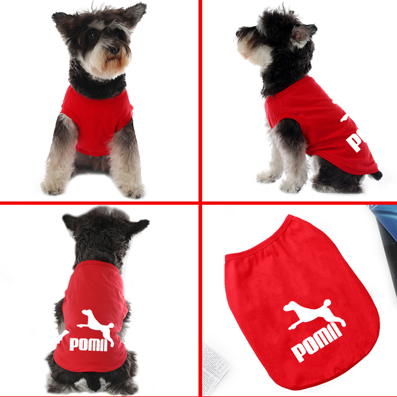 Dog Shirt, Printed Dog T-Shirt Soft Breathable Dog Shirts, Cute Dog Sweatshirt for Small Medium Large Dogs Girl Boy, Pet Classics Clothes Sleeveless D