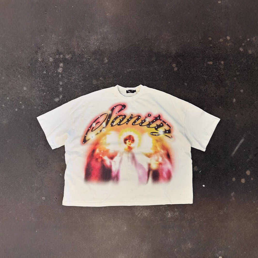 American casual trend short sleeved T-shirt for both men and women, loose oversized hip-hop versatile top