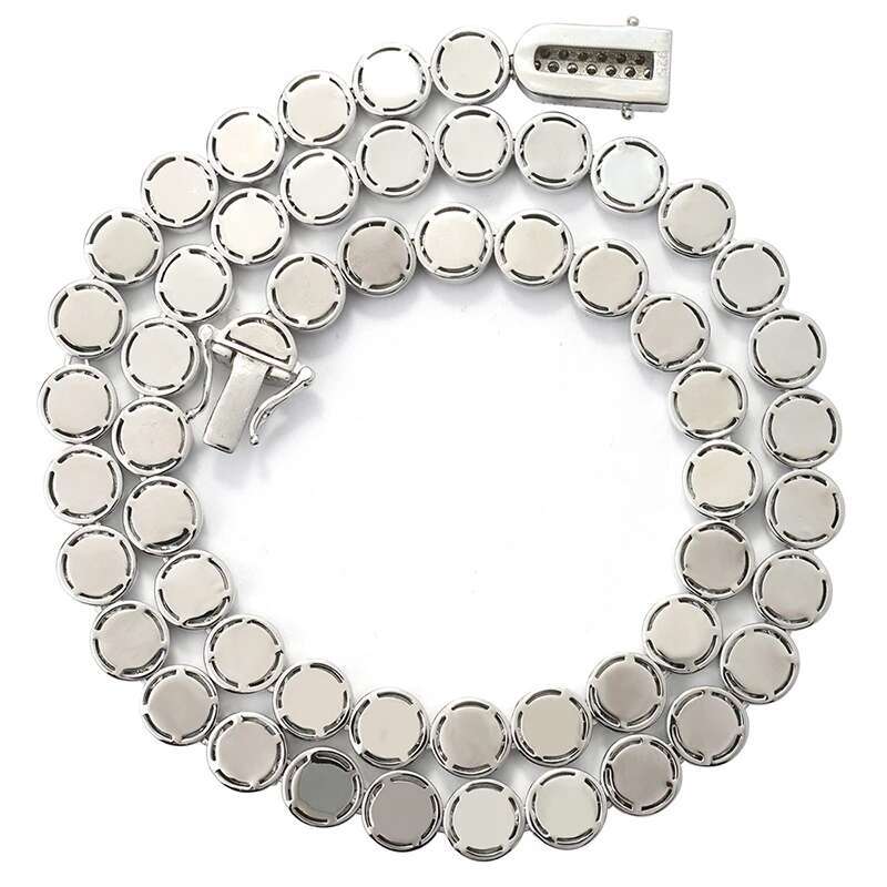 10mm Iced Moissanite Dia Cuban Tennis Chain Bracelet for Women Sterg Sier Plated Rhodium Fine Jewelry Pass Tester