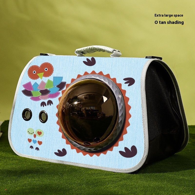 New Folding Handheld Space Capsule Pet Bag Oxford Cloth For Outdoor Crossbody Portable Breathable Comfortable Cat And Dog Backpack