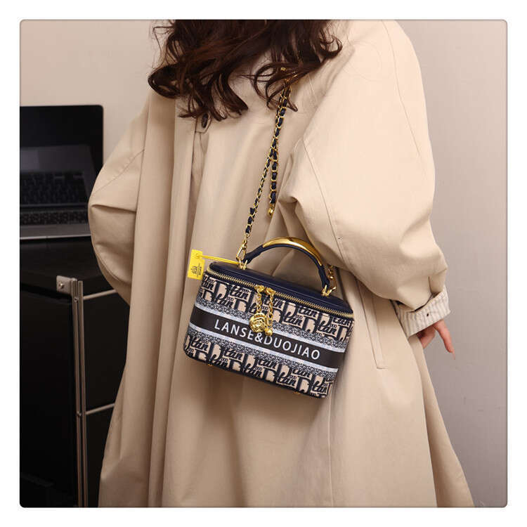 Women's Bags High end and niche designer printed box for women's new commuting single shoulder crossbody small square bag
