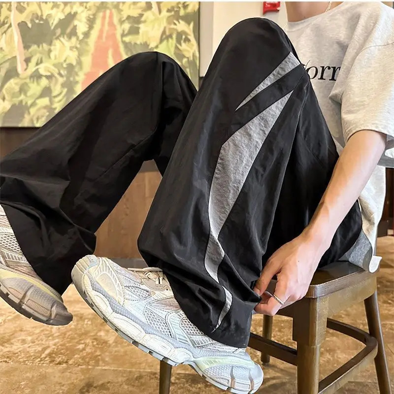 Autumn Casual Pants Loose Straight Versatile Trendy Charge Pants Hong Kong Style Teen Sports Trousers for Men 250227