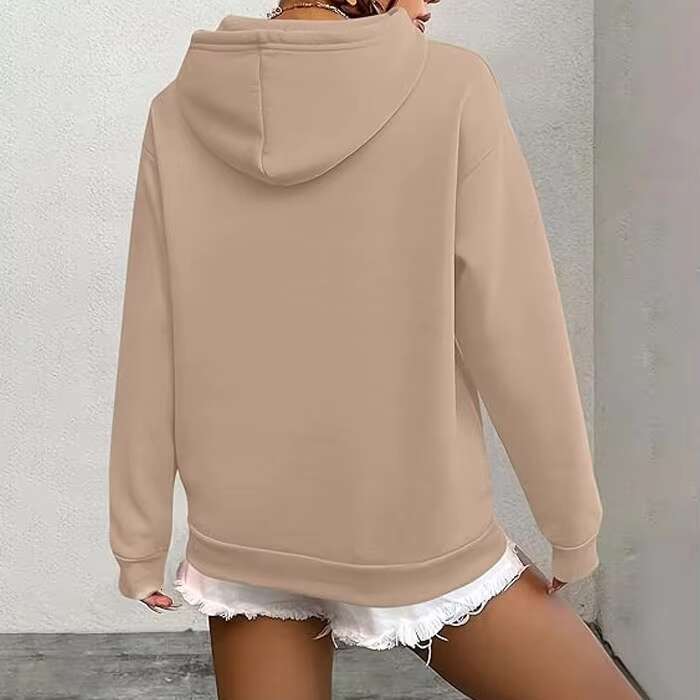 Womens Loose Casual Long Sleeve Sweatshirt Pockets Pullover New Hoodie