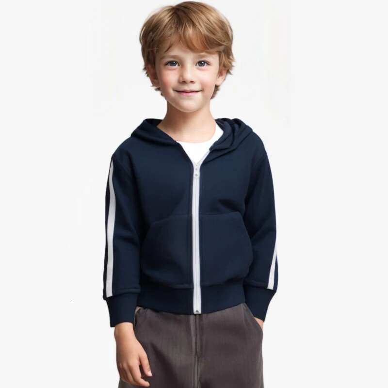 Ddmyshoesvip Spring Autumn New Zipper Jackets For Boys Children S Hooded Coat Kids Clothes Cardigan Girls Stripe Long Sleeve Hoodie Tops