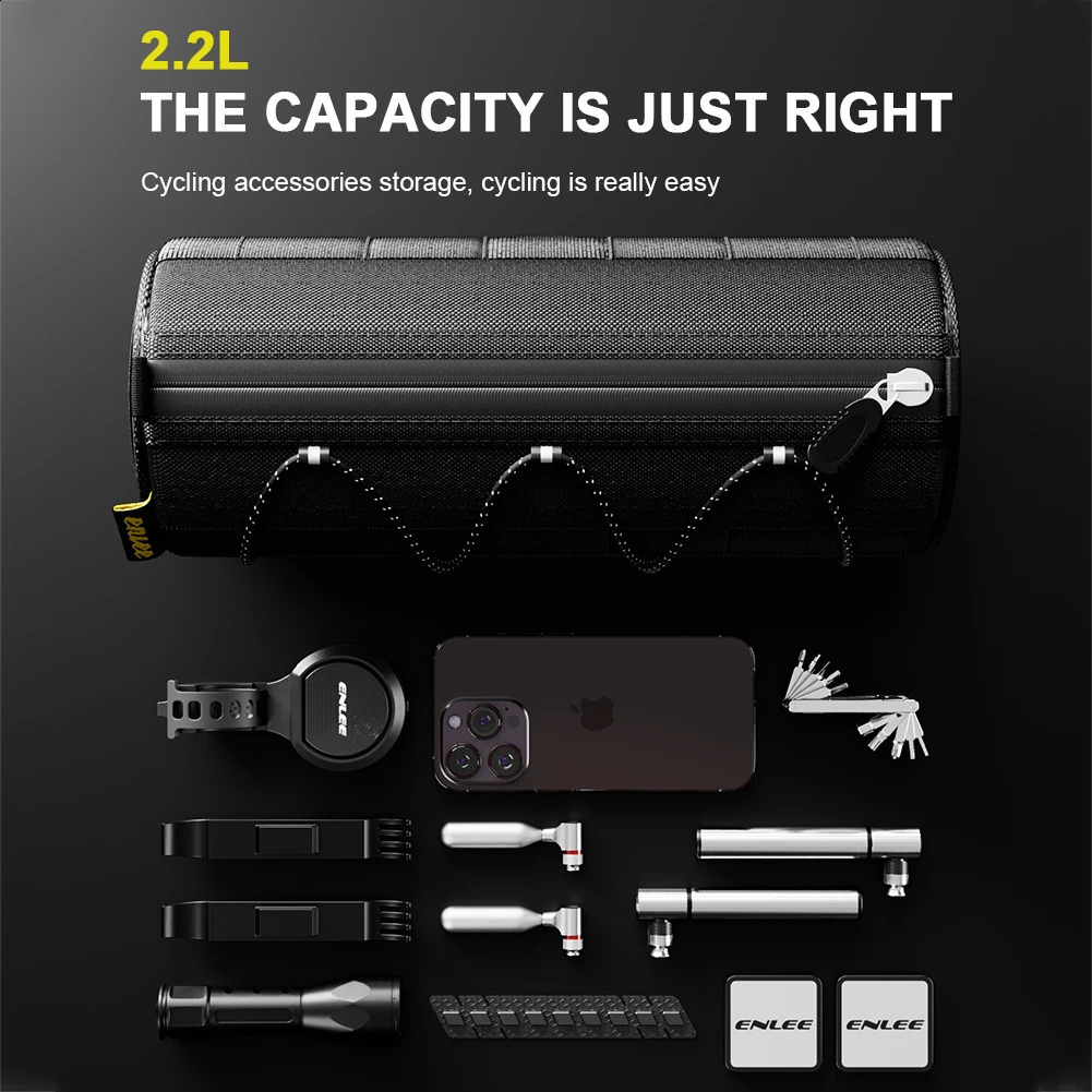 Ship from US 22L Bicycle Frame Pannier Bag Large Capacity Mountain Bike Front Multifunctional Portable Shoulder Accessories 250228FBB