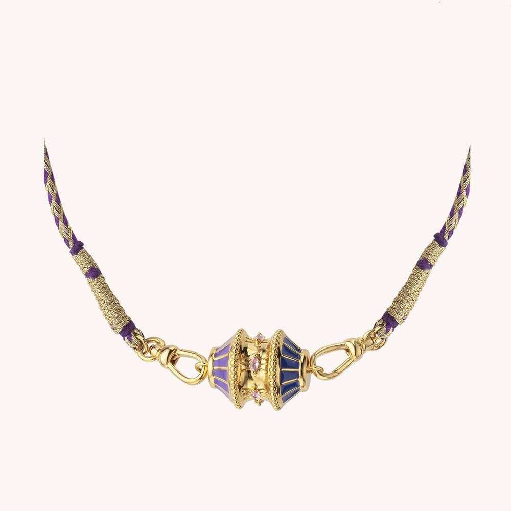 Dopamine Fried Dough Twists Valentine's Day Gift Irregular Necklace Vacuum Plating in Furnace