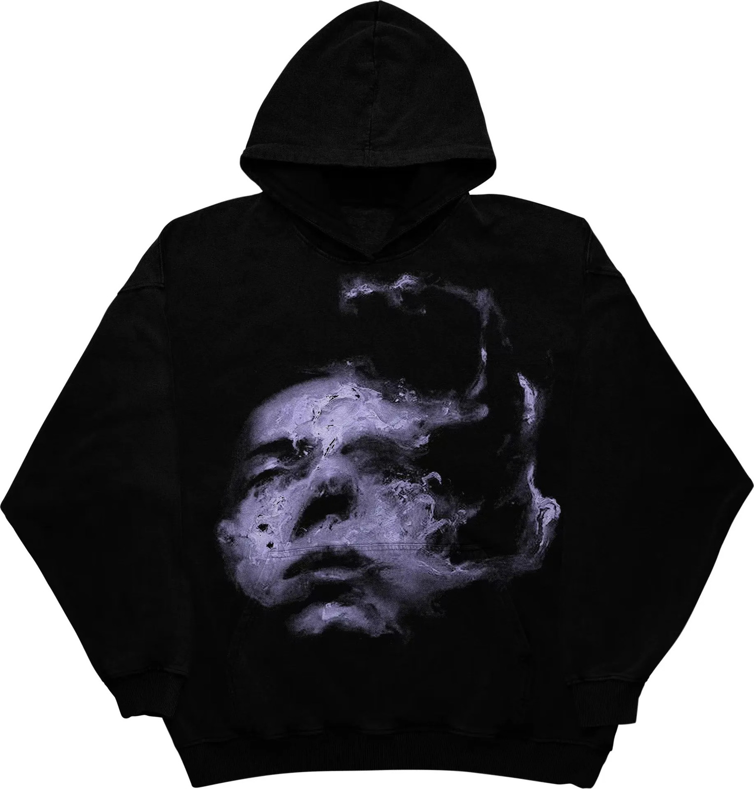 Personalized street DIY portrait big print hoodie I believe in mens and womens casual loose y2k black clothes harajuku 250225