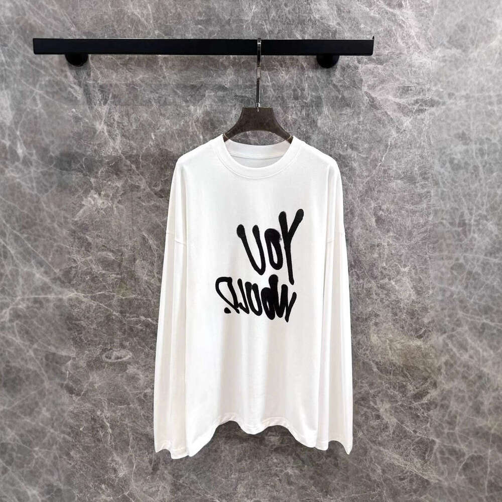 Shenzhen Nanyou AC new loose large letter printed long sleeved T-shirt for men women, spring and summer sun protection shirt