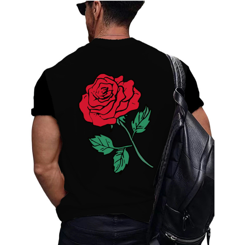 Designer Fashion 3D Digital Printing Overseas Leisure Breathable Loose Men's Round Neck T-shirt Fashion Trend Versatile Free Shipping