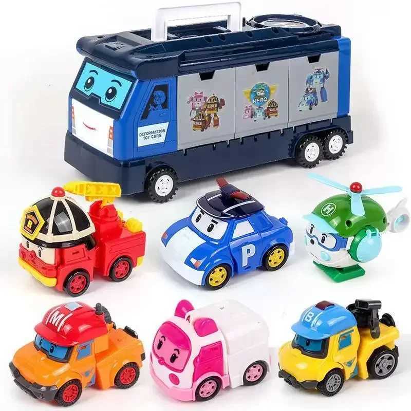 New Cartoon Robocar Poli Action Figures Transformation Anime Hand Deformation Car Model Airplane Gift Toys Robots For Children W250228