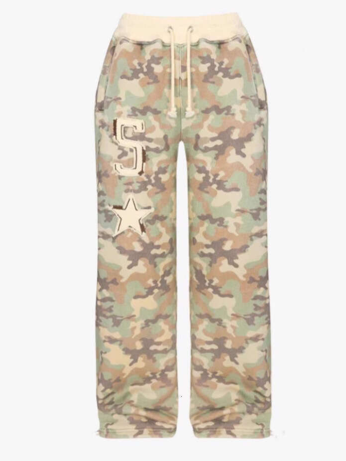 American y2k sports suit camouflage short cut waist slimming hooded cardigan sweatshirt loose pants two-piece set