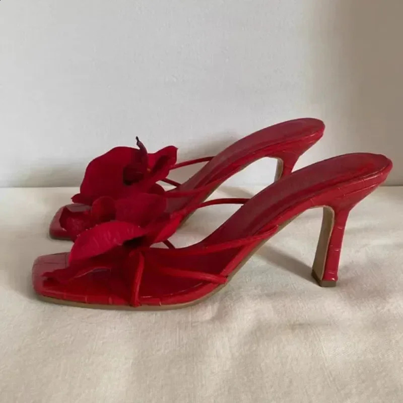 Womens Slippers Casual Fashionable High Quality Shoes for Women Shallow Women Sandals Elegant Flowers Womens Slippers 250227