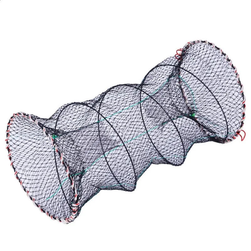 40*80CM Telescopic Foldable Crayfish Crab Fish Trap Net Shrimp Lobster Cage Collapsible Portable Fishing Folding Catchers Creel 250228