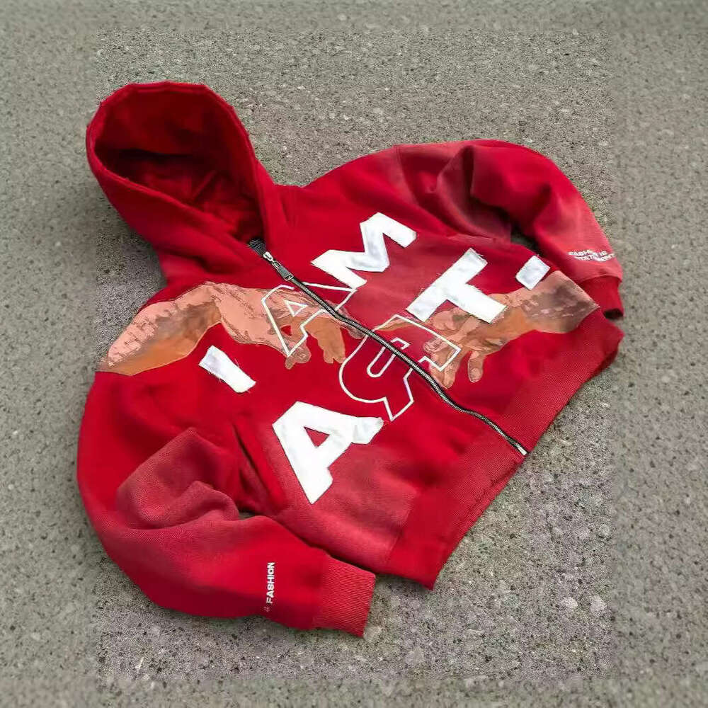 American street hip-hop Y2K Harajuku joins hands with colorful letter printed men's women's autumn and winter loose hoodies gift for man
