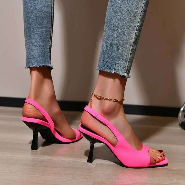 Open Toe Summer Heel Sandals Women Shoes New Thin High Heels Female Fashion Sexy Pumps De Mujer
