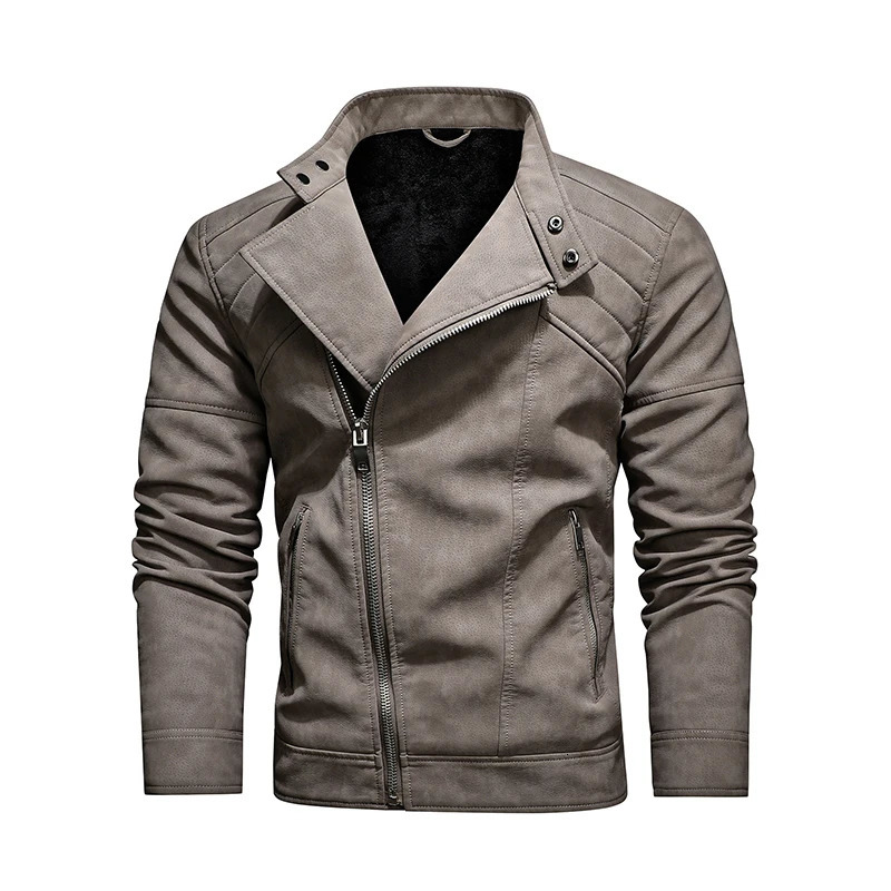 2023 Military Leather Jacket Men Winter Fleece Warm Zipper Motorcycle Coats Mens Fashion Biker PU Jackets Slim Overcoat 250225