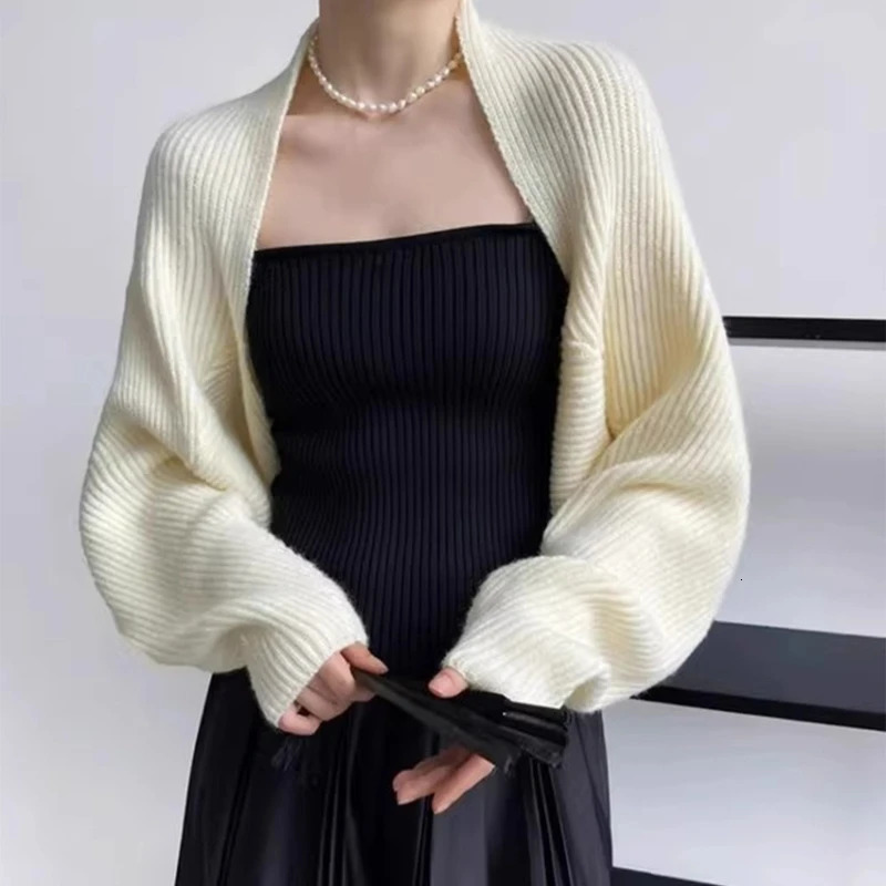 Womens Shrug Boleros solid color lightweight long sleeved cardigan ca 250225