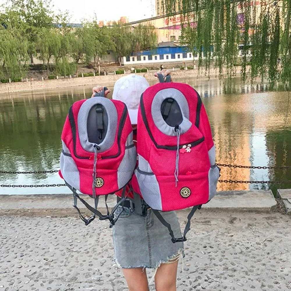 Pet Dog Carrier Cat Puppy Backpack Bag Breathable Portable Outdoor Travel Dog Puppy Head Out Chest Front Carrier Bag Backpack 250205