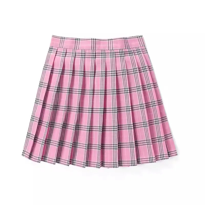 XS - 5XL High Waist Skirt Ladies Summer Clothes Womens A Line Harajuku Korean Black Mini Pleated Skirt For School Uniform 250227