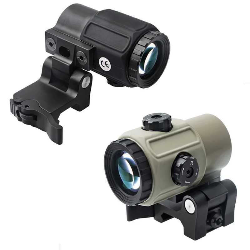 Tactical G33 G43 3X Magnifier Sight Scope Folding Side Flip G45 5X Magnifiers For 558 556 553 Holographic Reflex Red Dot Sights X250228