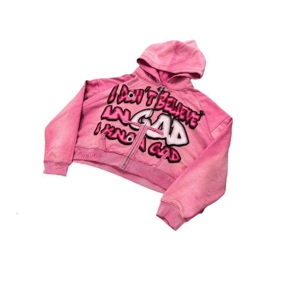 Streetwear unisex winter loose letter printed trendy hoodie