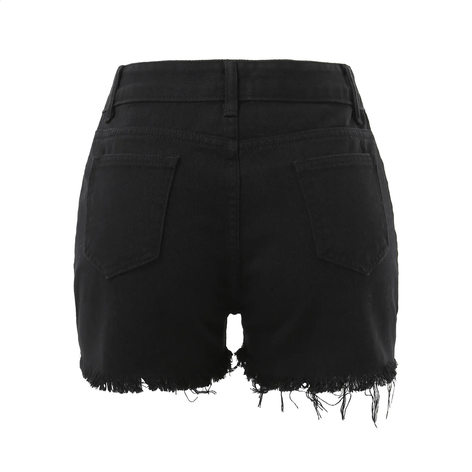 Summer Denim Short High Waisted Plus Size Ripped Hem Distressed Shorts Wide Legs Female Jeans 250228Z