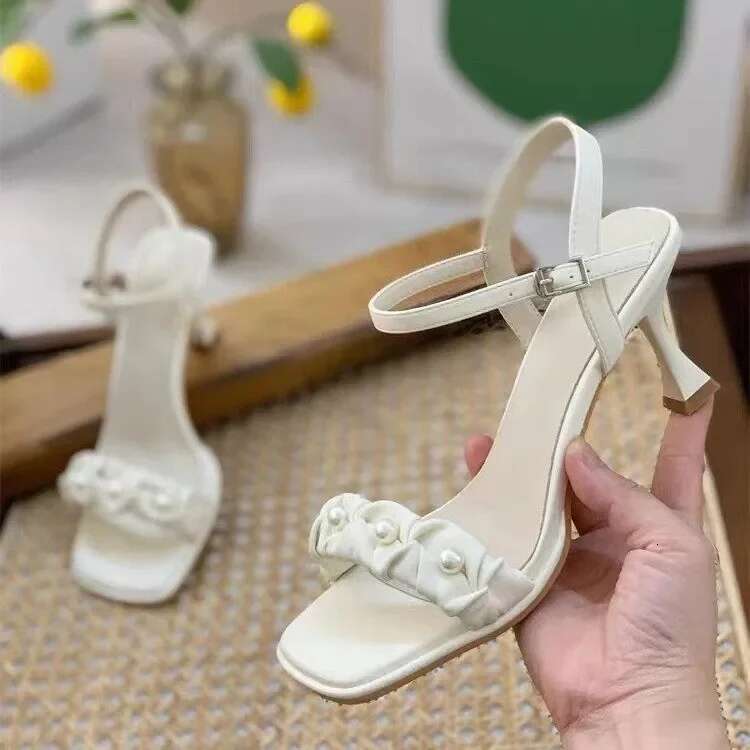 Women's Summer New Style French-Cute High-Heeled Sandals Versatile Outerwear Non-Tiring with Skirt One-Piece Roman Shoes