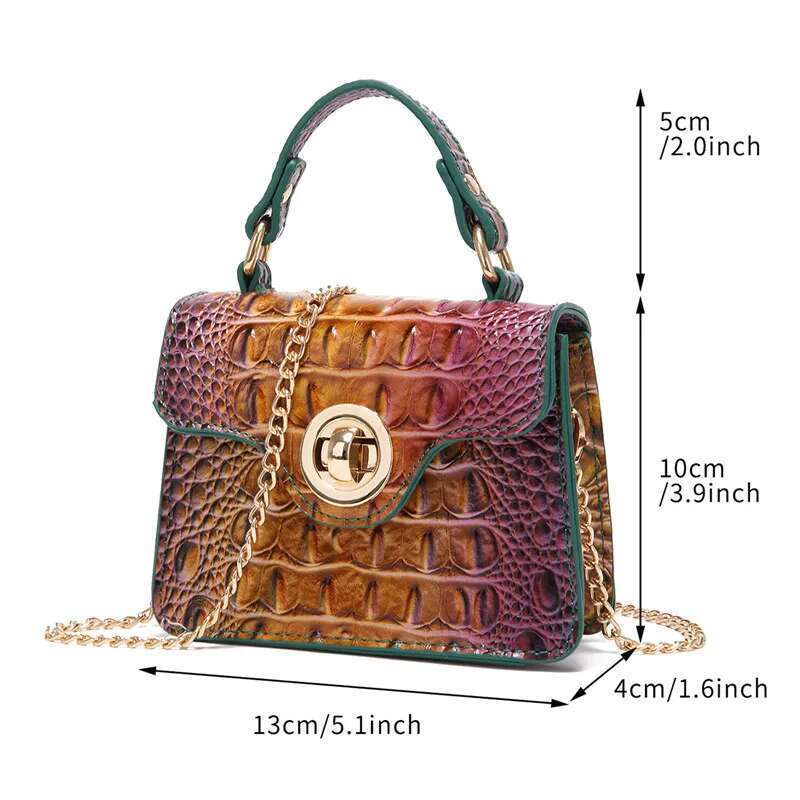 Women's Bags XMESSUN New Trendy Crocodile Pattern Handbags For Women Fashion Designer Ladies Chain Shoulder Messenger Crossbody Bag