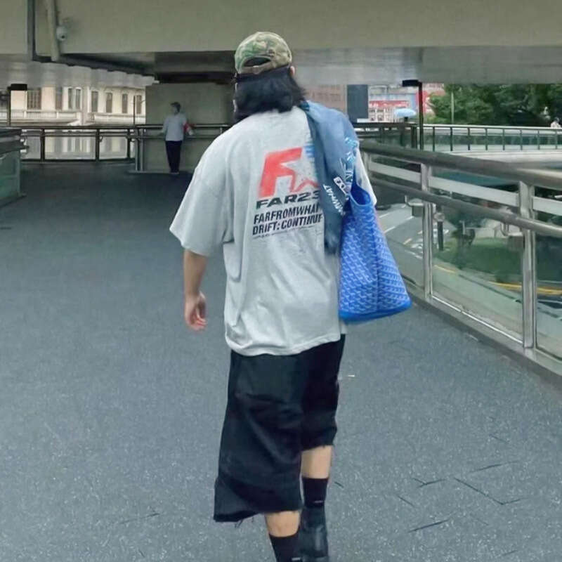 Niche Trendy Brand Far Archive Racing Theme Printed Vibe Feng Shui Washed Old Men's and Women's Loose Short sleeved T-shirt