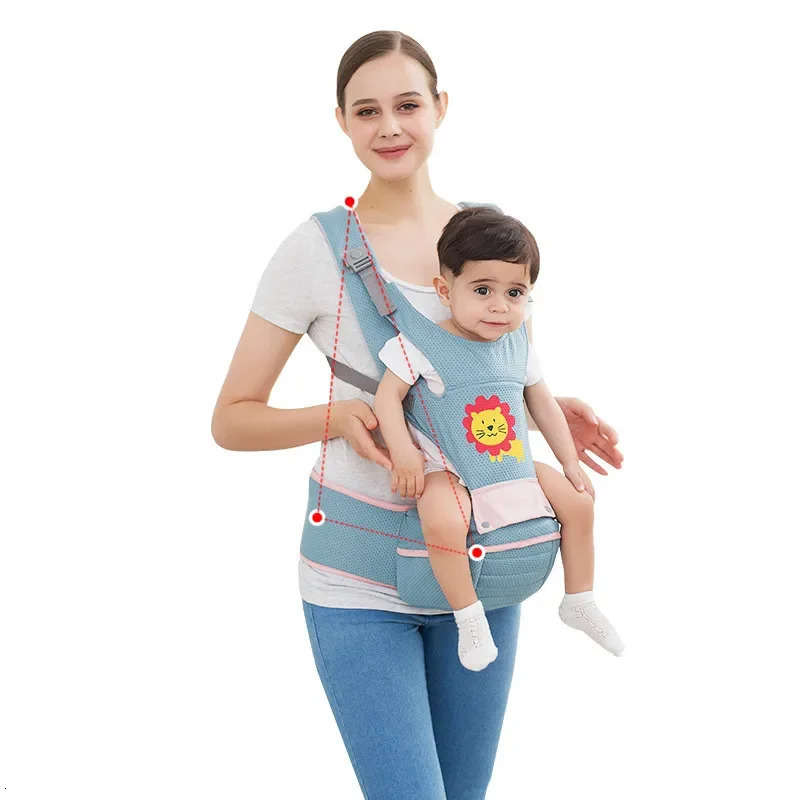 Cartoon 360 Ergonomic Baby Carrier Infant Kid Hipseat Sling Front Facing Kangaroo Baby Wrap Carrier for Baby Travel 0-36 Months 250227