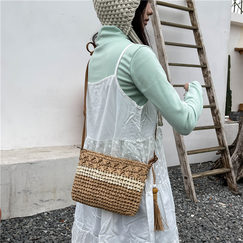 2025 New Straw for Women, Large Capacity Single Shoulder Diagonal Span Bag, Summer Leisure Fashion, Seaside Vacation Woven Bag #swissmilitary