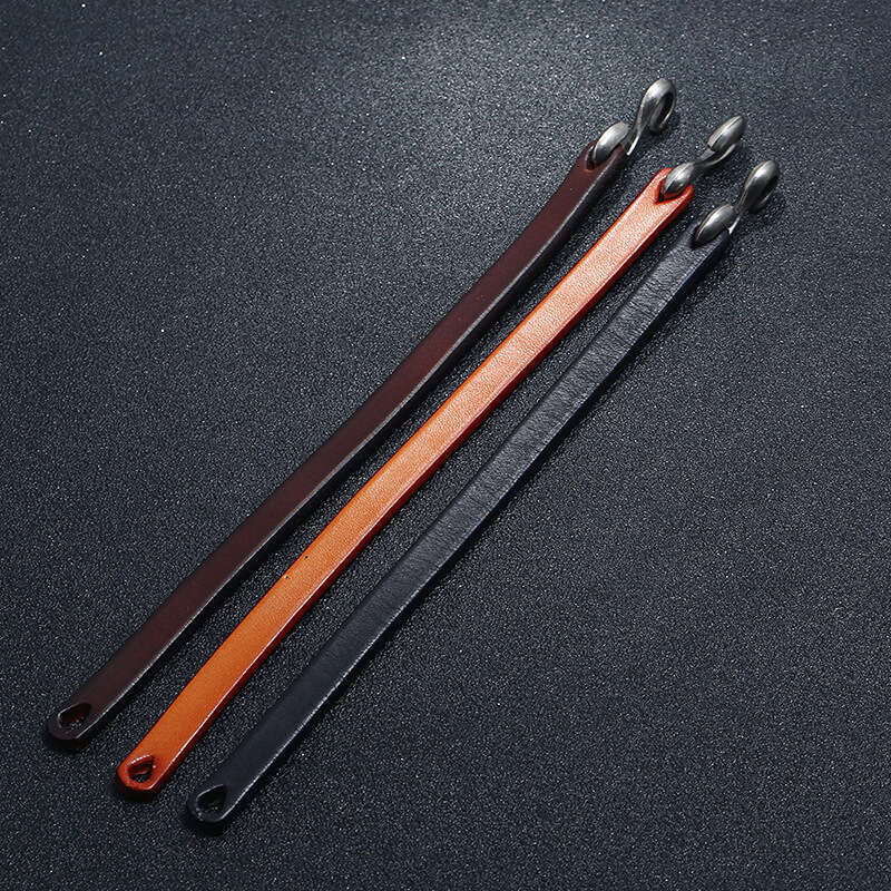 New minimalist for men's fashion and versatile punk rock genuine leather bracelet